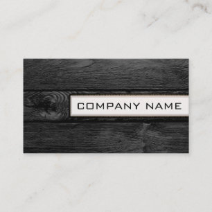 Tarjeta De Visita Elegante profesional estilo moderno de madera negr