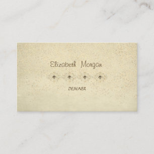 Tarjeta De Visita Elegante Profesional Estiloso Vintage, Confeti