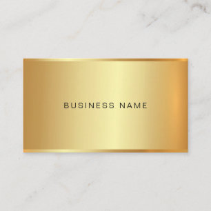 Tarjeta De Visita Elegante profesional Glamoroso Oro Moderno Llanura