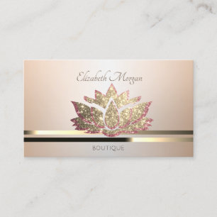 Tarjeta De Visita Elegante Profesional Glitter Brillante Loto