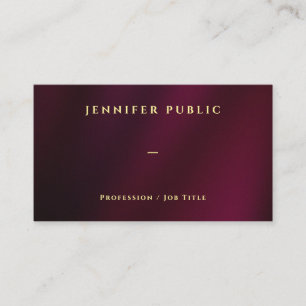 Tarjeta De Visita Elegante Profesional Gold Textos Lujo Premium Seda