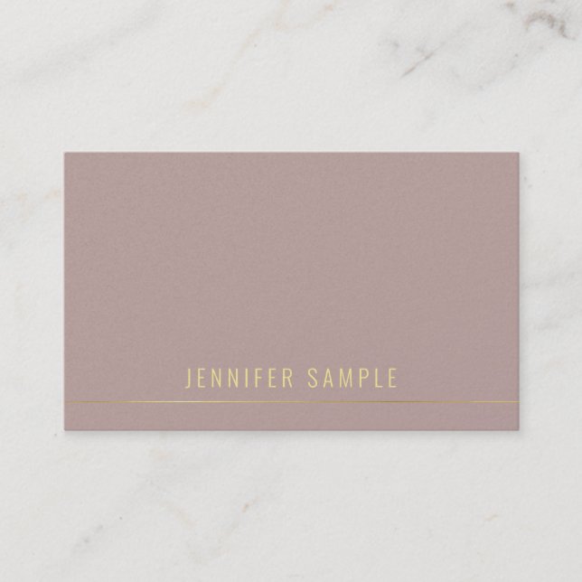 Tarjeta De Visita Elegante Profesional Gold Textos Plantilla moderna (Anverso)