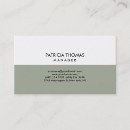 Tarjeta De Visita Elegante Profesional Gris Blanco