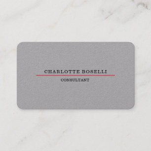 Tarjeta De Visita Elegante profesional gris Minimalista simple