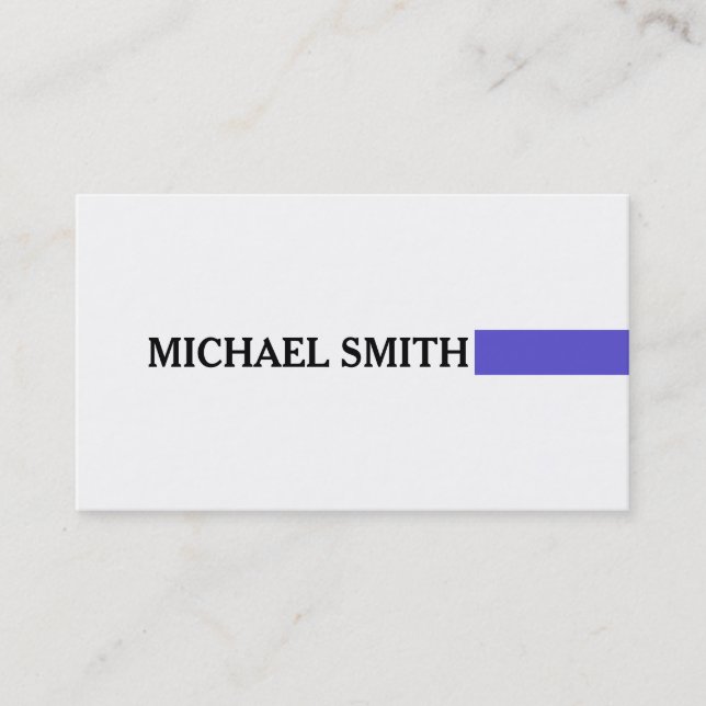 Tarjeta De Visita Elegante profesional Iris Moderno Blanco (Anverso)