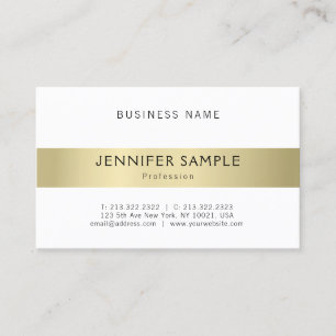 Tarjeta De Visita Elegante Profesional Limpio Platón Dorado Aspecto 