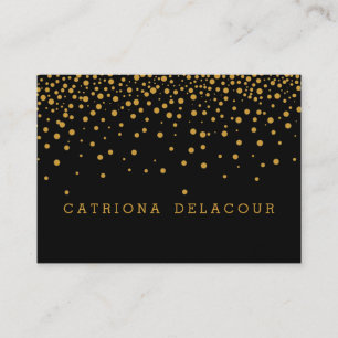 Tarjeta De Visita Elegante Profesional Llanura Moderna Foil de Oro N