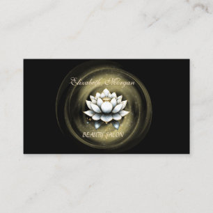Tarjeta De Visita Elegante Profesional Lotus Black