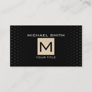 Tarjeta De Visita Elegante Profesional Madera Moderno Punto Polka