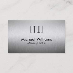 Tarjeta De Visita Elegante Profesional Metal Acero Metálico Aluminio