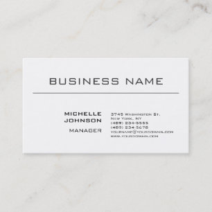 Tarjeta De Visita Elegante profesional Minimalista blanco negro