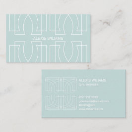 Tarjeta De Visita Elegante Profesional Minimalista Geométrico Urbano