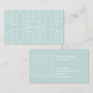 Tarjeta De Visita Elegante Profesional Minimalista Geométrico Urbano