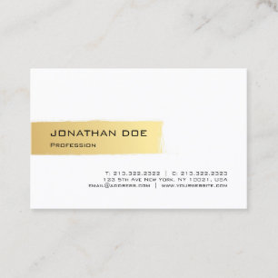 Tarjeta De Visita Elegante profesional Minimalista moderno blanco do