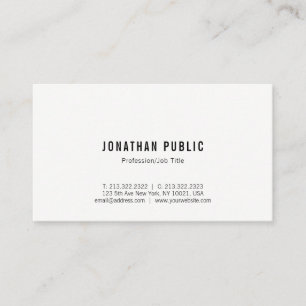 Tarjeta De Visita Elegante profesional Minimalista moderno Moda simp