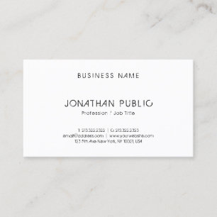 Tarjeta De Visita Elegante profesional Minimalista moderno simple
