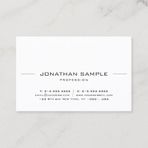Tarjeta De Visita Elegante profesional minimalista moderno simple