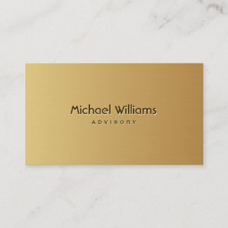 TARJETA DE VISITA ELEGANTE PROFESIONAL MINIMALISTA SIMPLE METAL ORO