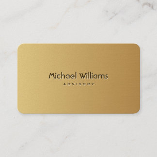 TARJETA DE VISITA ELEGANTE PROFESIONAL MINIMALISTA SIMPLE METAL ORO