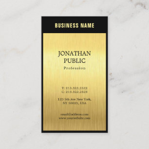 Tarjeta De Visita Elegante profesional Moda de lujo de Platón de Oro
