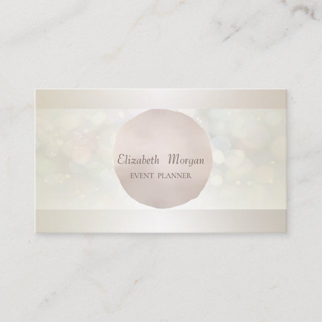 Tarjeta De Visita Elegante Profesional Moderno Bokeh Guay (Anverso)