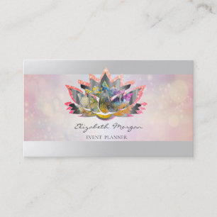 Tarjeta De Visita Elegante Profesional Moderno, Bokeh Loto