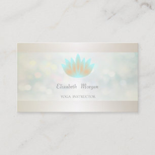 Tarjeta De Visita Elegante Profesional Moderno Bokeh, Loto