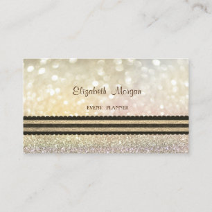 Tarjeta De Visita Elegante Profesional Moderno, Bokeh Rayado