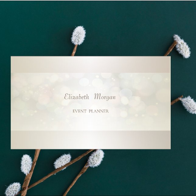 Tarjeta De Visita Elegante profesional moderno Bokeh Simple (Subido por el creador)