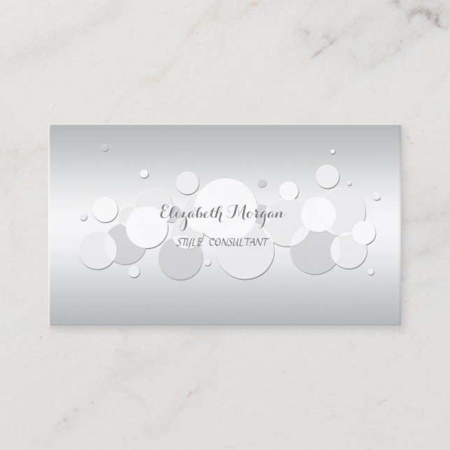 Tarjeta De Visita Elegante Profesional Moderno, Círculos (Anverso)