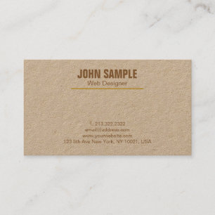 Tarjeta De Visita Elegante Profesional Moderno con Estilo Marrón
