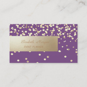 Tarjeta De Visita Elegante Profesional, Moderno, Confeti