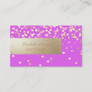 Tarjeta De Visita Elegante Profesional, Moderno, Confeti