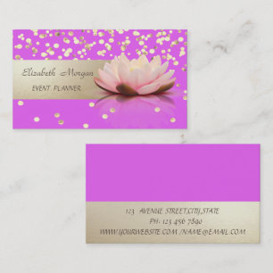 Tarjeta De Visita Elegante Profesional, Moderno, Confeti, Loto