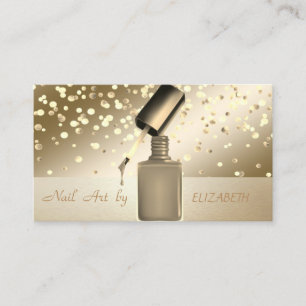 Tarjeta De Visita Elegante Profesional, Moderno, Confeti, Salón de U