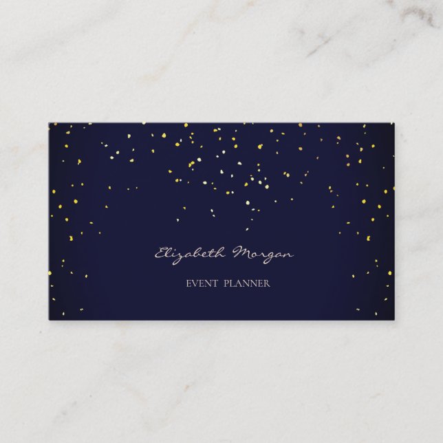 Tarjeta De Visita Elegante Profesional Moderno Confetti Simple (Anverso)