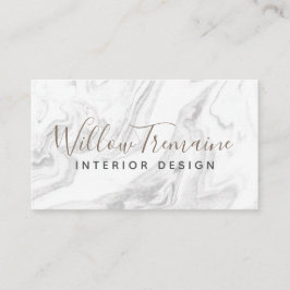 Tarjeta De Visita Elegante profesional moderno de mármol gris
