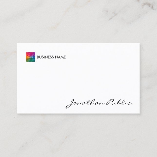 Tarjeta De Visita Elegante Profesional Moderno El Logo De Tu Compañí (Anverso)