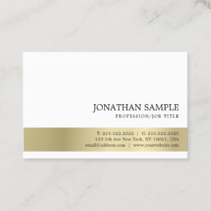 Tarjeta De Visita Elegante Profesional Moderno Estilo Oro