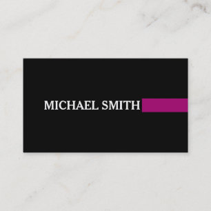 Tarjeta De Visita Elegante Profesional Moderno Flirt Plain Black