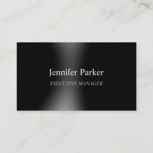 Tarjeta De Visita Elegante profesional moderno gris negro estilo