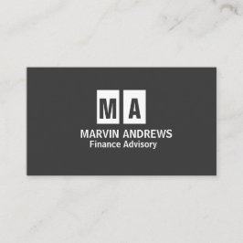 Tarjeta De Visita Elegante profesional moderno gris oscuro simple