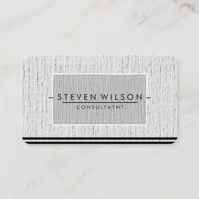 Tarjeta De Visita Elegante Profesional Moderno Lino Sutil (Anverso)