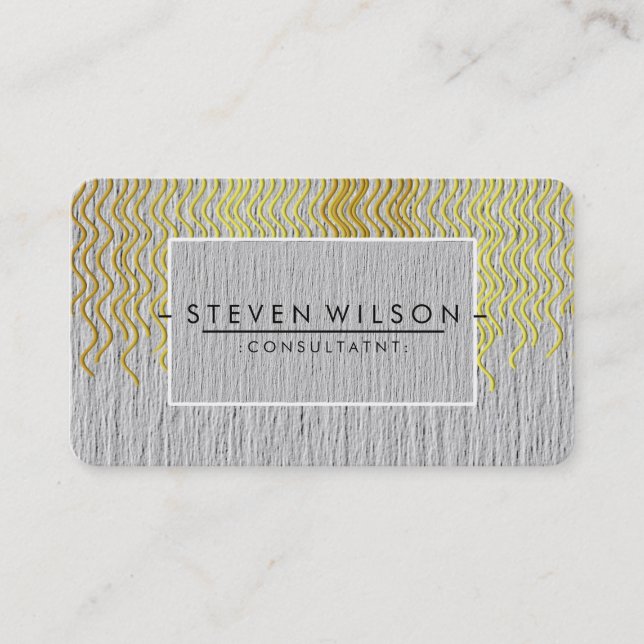 Tarjeta De Visita Elegante Profesional Moderno Lino Sutil (Anverso)