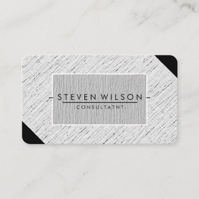 Tarjeta De Visita Elegante Profesional Moderno Lino Sutil (Anverso)