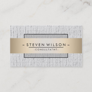 Tarjeta De Visita Elegante Profesional Moderno Lino Sutil