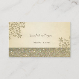 Tarjeta De Visita Elegante Profesional Moderno Lujo Encaje Brillante
