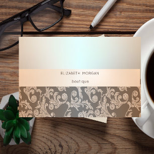 Tarjeta De Visita Elegante Profesional Moderno Luminoso, Remolinos