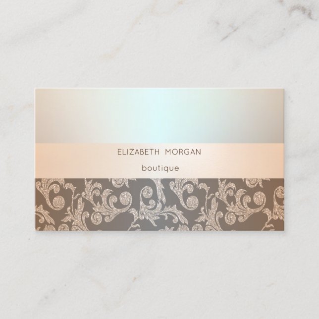 Tarjeta De Visita Elegante Profesional Moderno Luminoso,Swirls (Anverso)