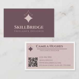 Tarjeta De Visita Elegante profesional Moderno Mauve suave rosa limp